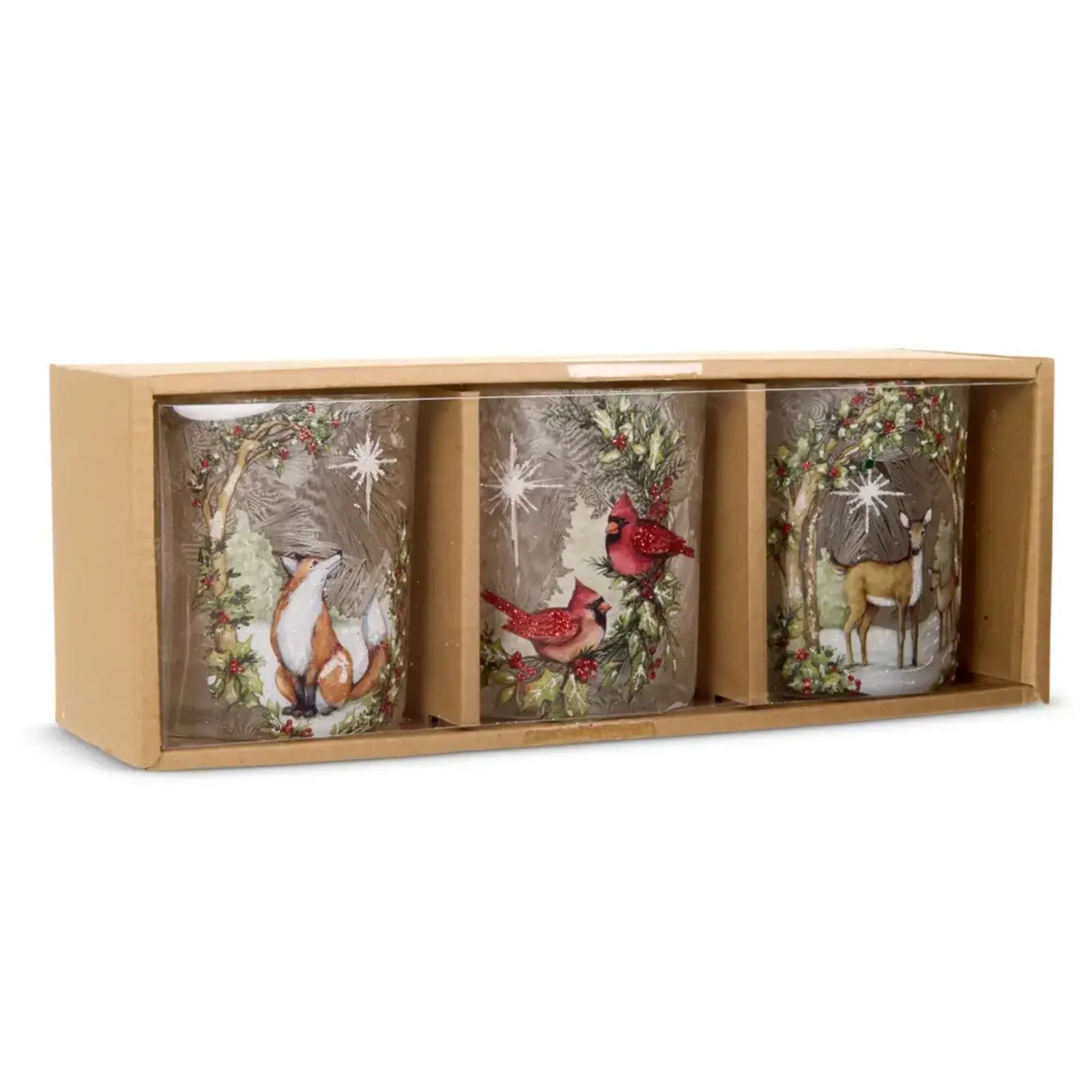 RAZ Imports Inc. 3.5" Woodland Noel Container - 4624839 loading=