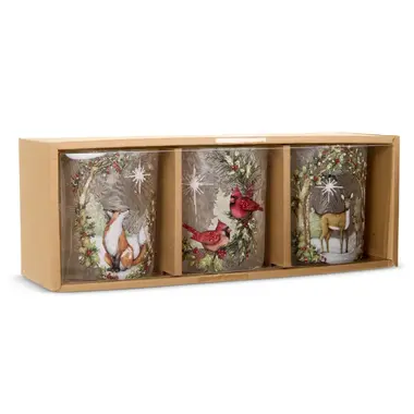 RAZ Imports Inc. 3.5" Box of Woodland Noel Containers - 4624839