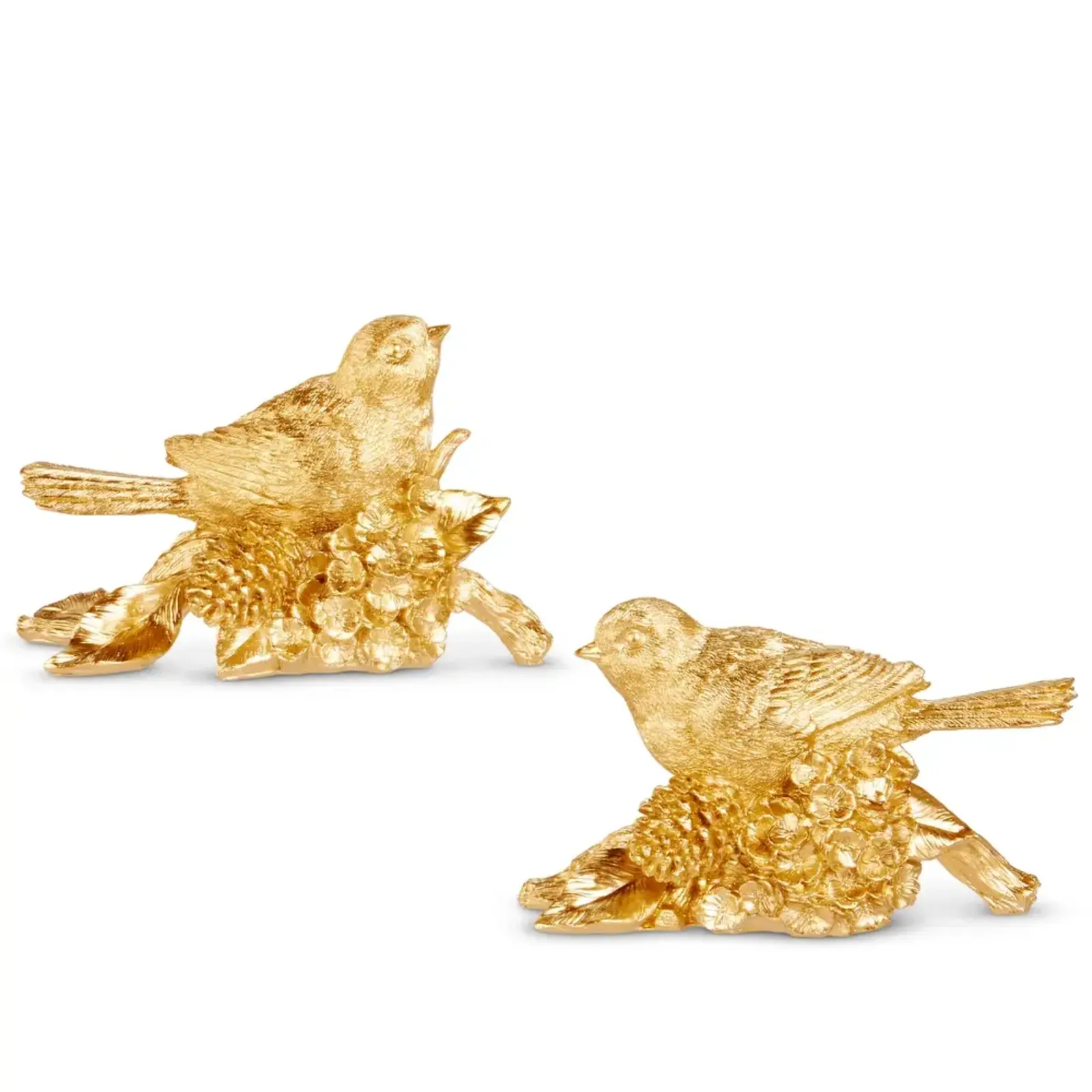 RAZ Imports Inc. 7" Gold Bird on Pinecone Branch - 4601619 loading=