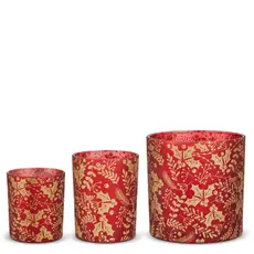 RAZ Imports Inc. Red and Gold Holly Container (Large) - 4671302LG