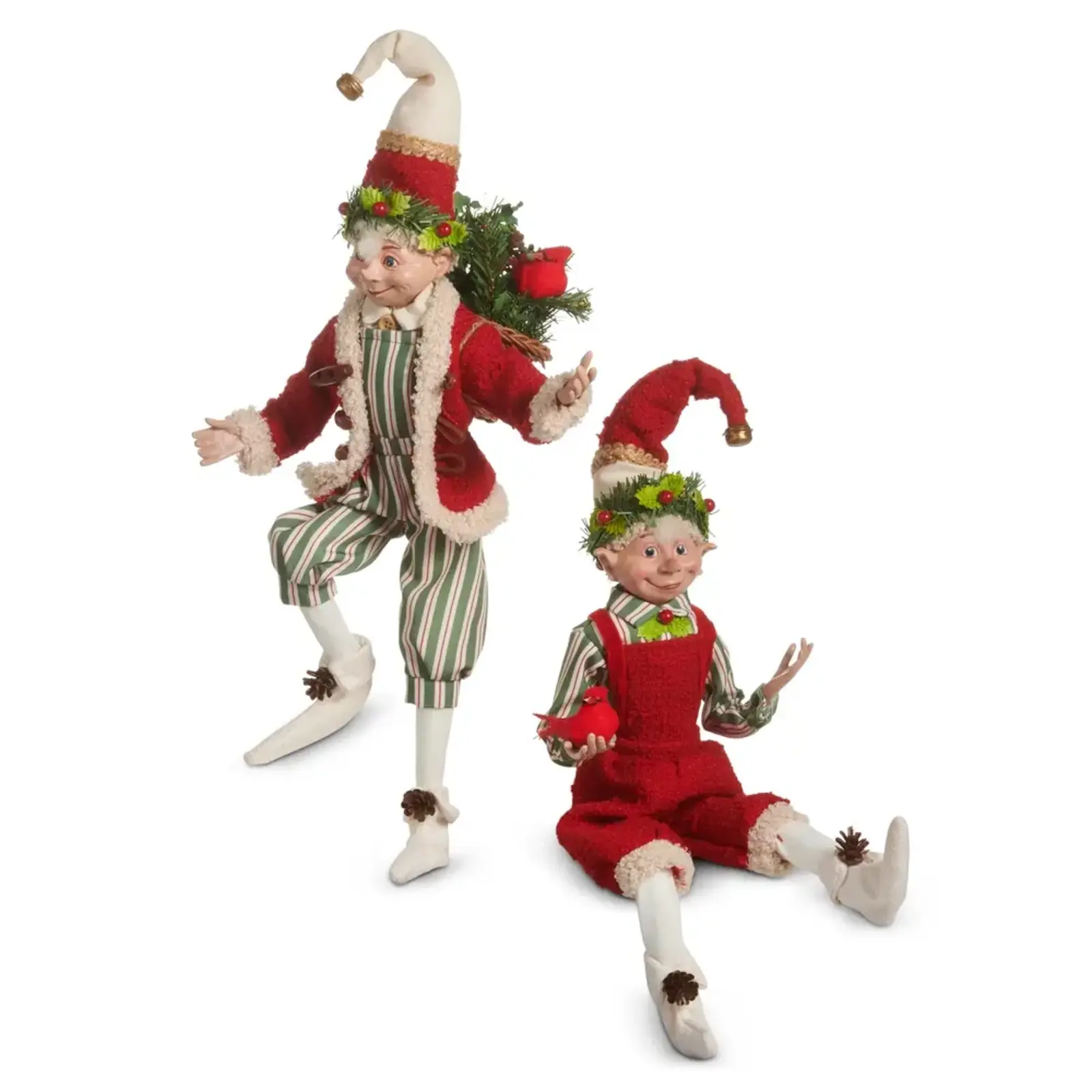 RAZ Imports Inc. 16" Yuletide Traditions Posable Elf (1) - 4602324 loading=