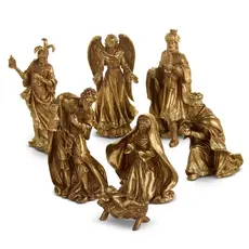 RAZ Imports Inc. 5.75" Classic Gold Nativity (7pcs)- 4657600