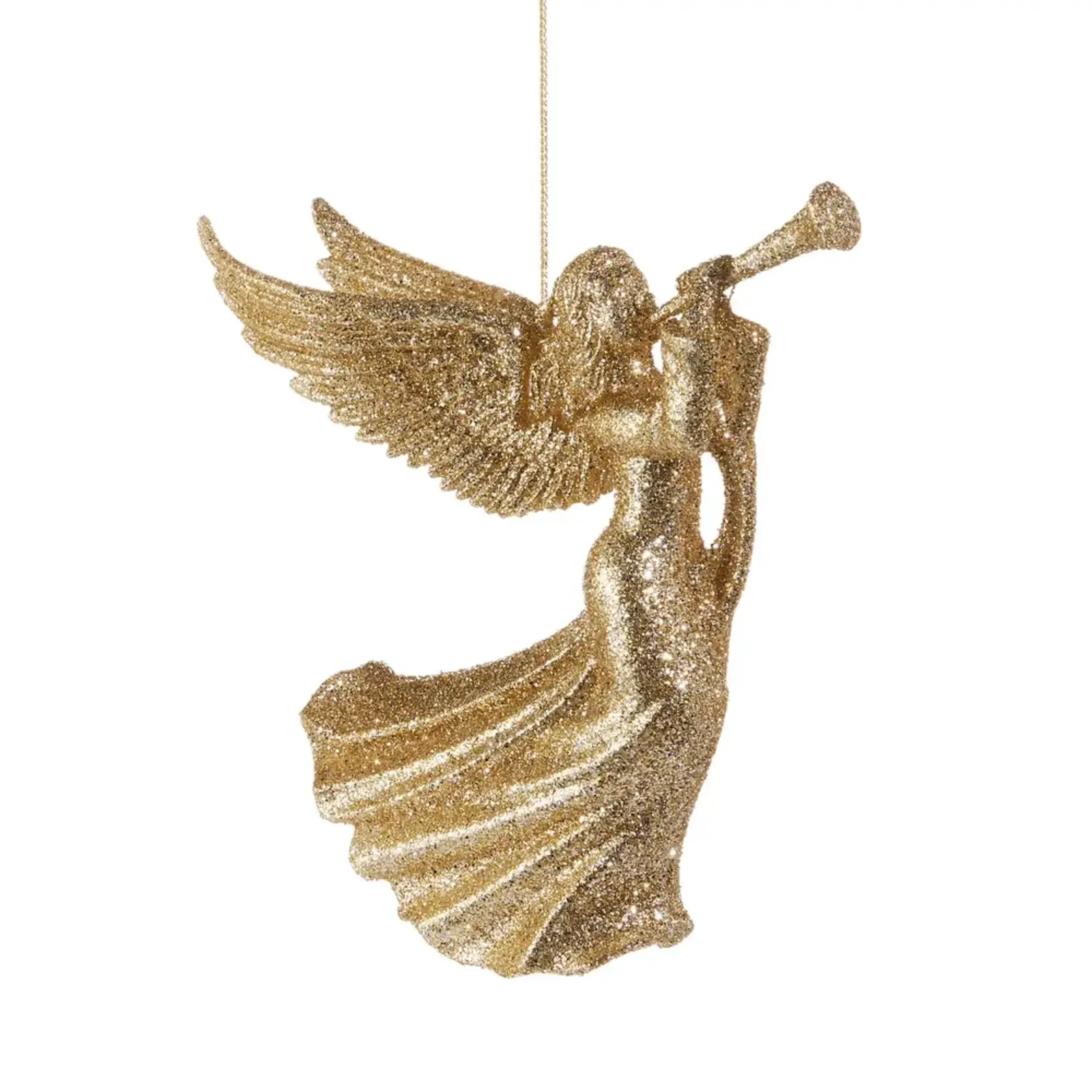 RAZ Imports Inc. 6" Champagne Glitter Angel Orn. - 4519225 loading=
