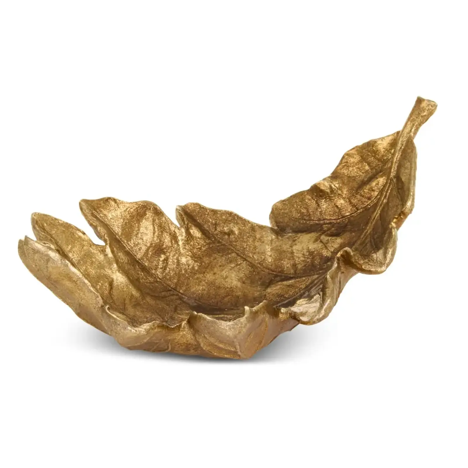 RAZ Imports Inc. 12" Gold Oak Leaf Tray -4610393 loading=