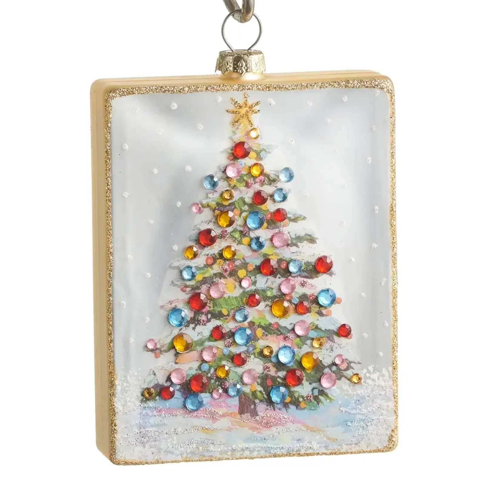 RAZ Imports Inc. 4.25" Sugarplum tree Rectangle Orn. - 4625285 loading=