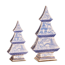 RAZ Imports Inc. 6.5"  BLUE CHINOISERIE TREE(1) SMALL     4457726S