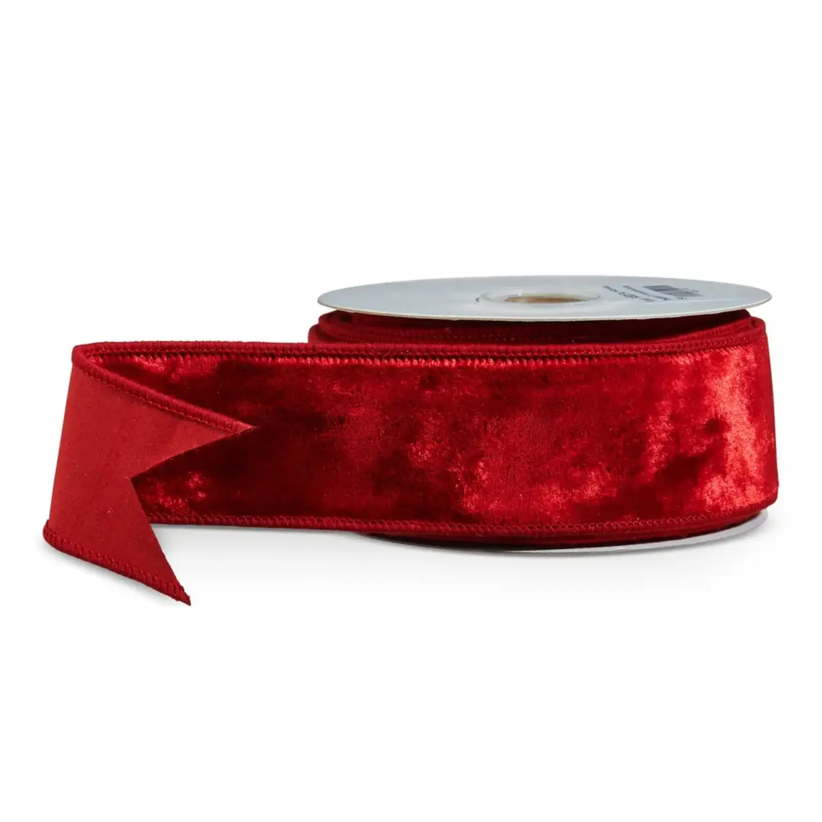 RAZ Imports Inc. Deep Red Velv. Wire Rib.(2.5" X 10 Yds) - R4552174 loading=