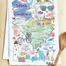 Avery Home SC State Map Tea Towel - FSTT_S40