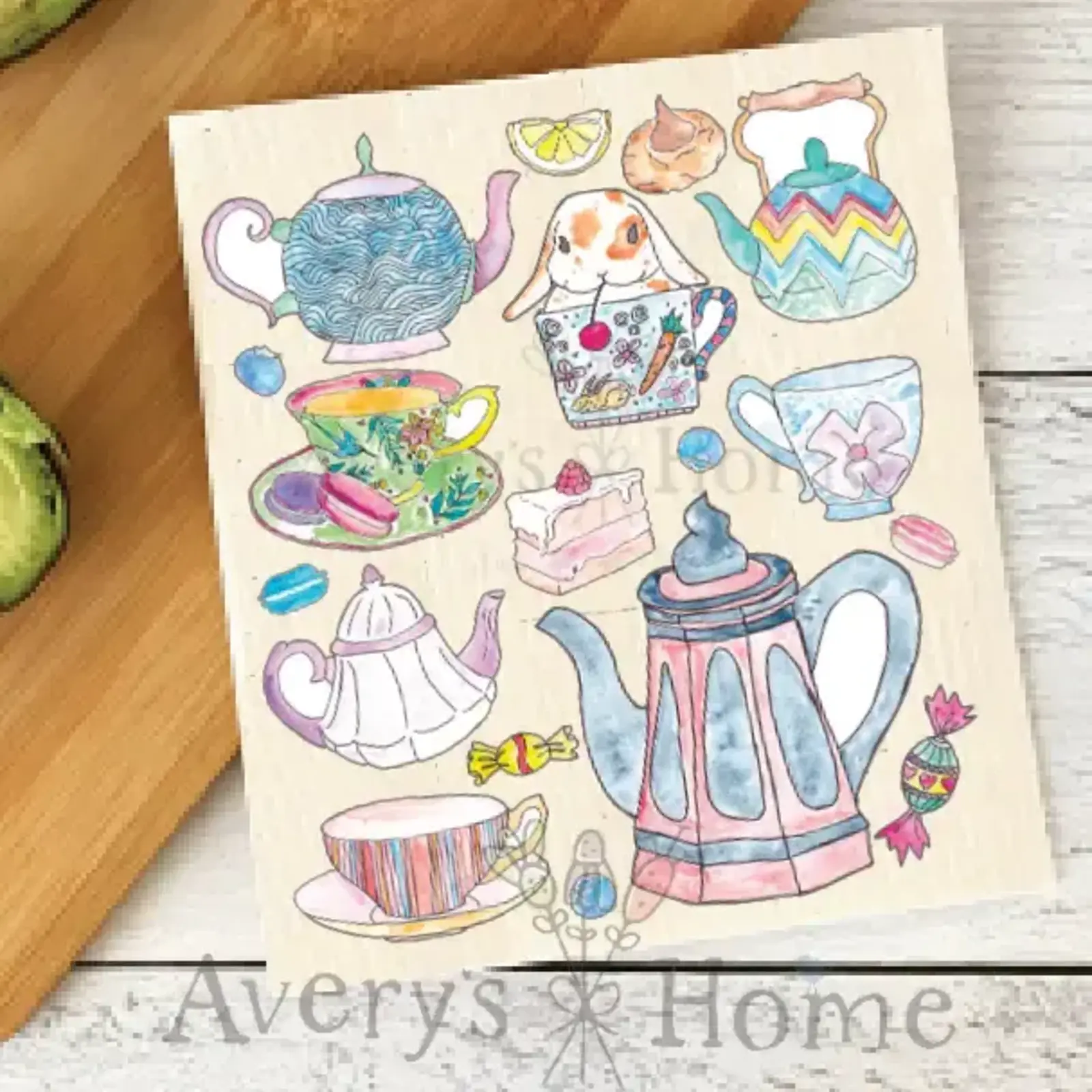 Avery Home Tea Time Swedish/Dish/Towel-SWDC_G07 loading=