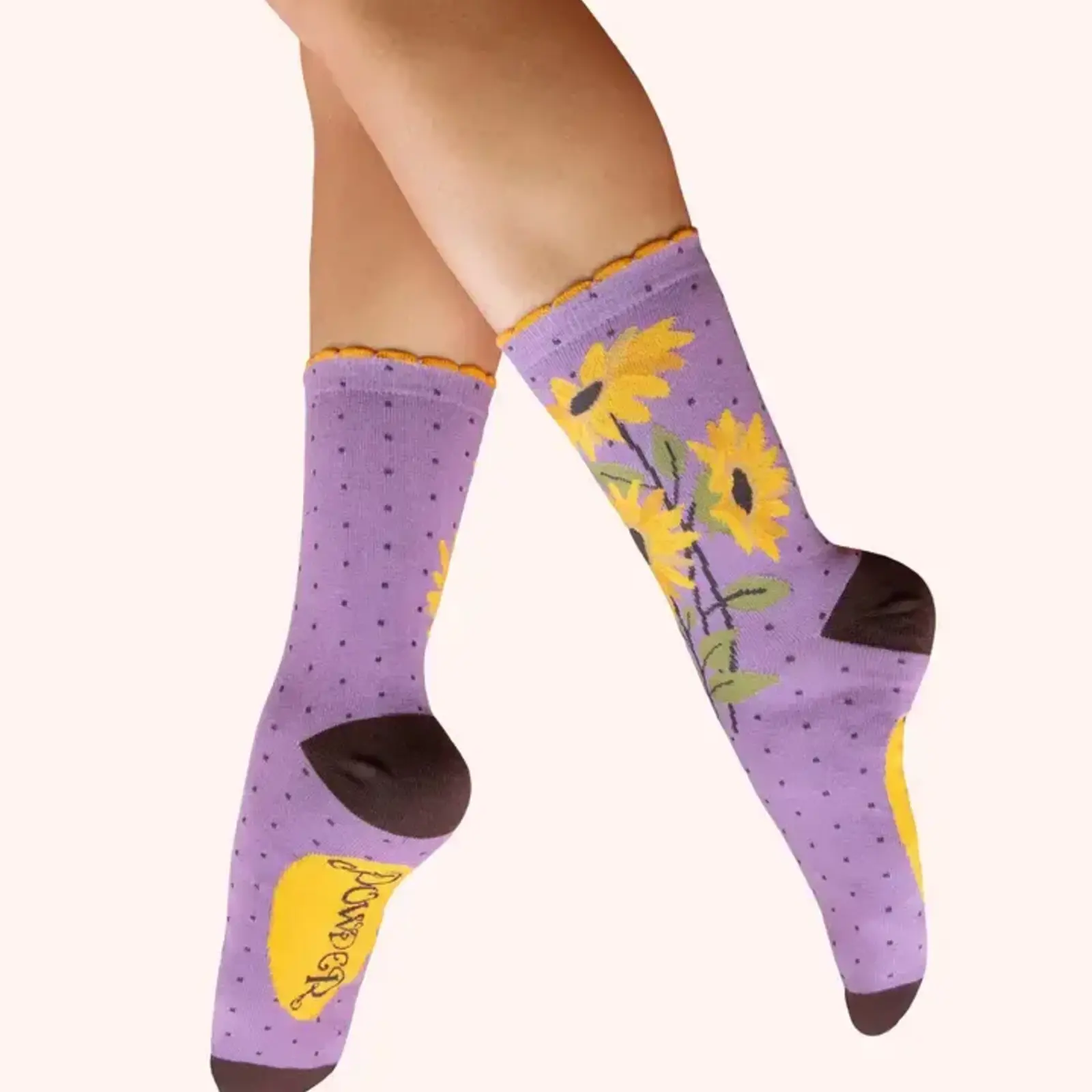 Powder Ladies Ankle Socks -Sunflwr/Lilac - SOC797 loading=