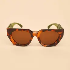 Powder Luxe Zelia Sunglasses - Tortoiseshell/Olive -ZEL1
