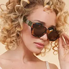 Powder Luxe Zelia Sunglasses - Tortoiseshell/Olive -ZEL1