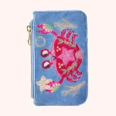 Powder Velvet Card Holder  Seafaring Blue  VCH3