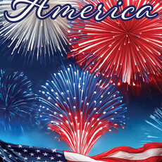 Custom Decor America Fireworks- Flag - 5848FL