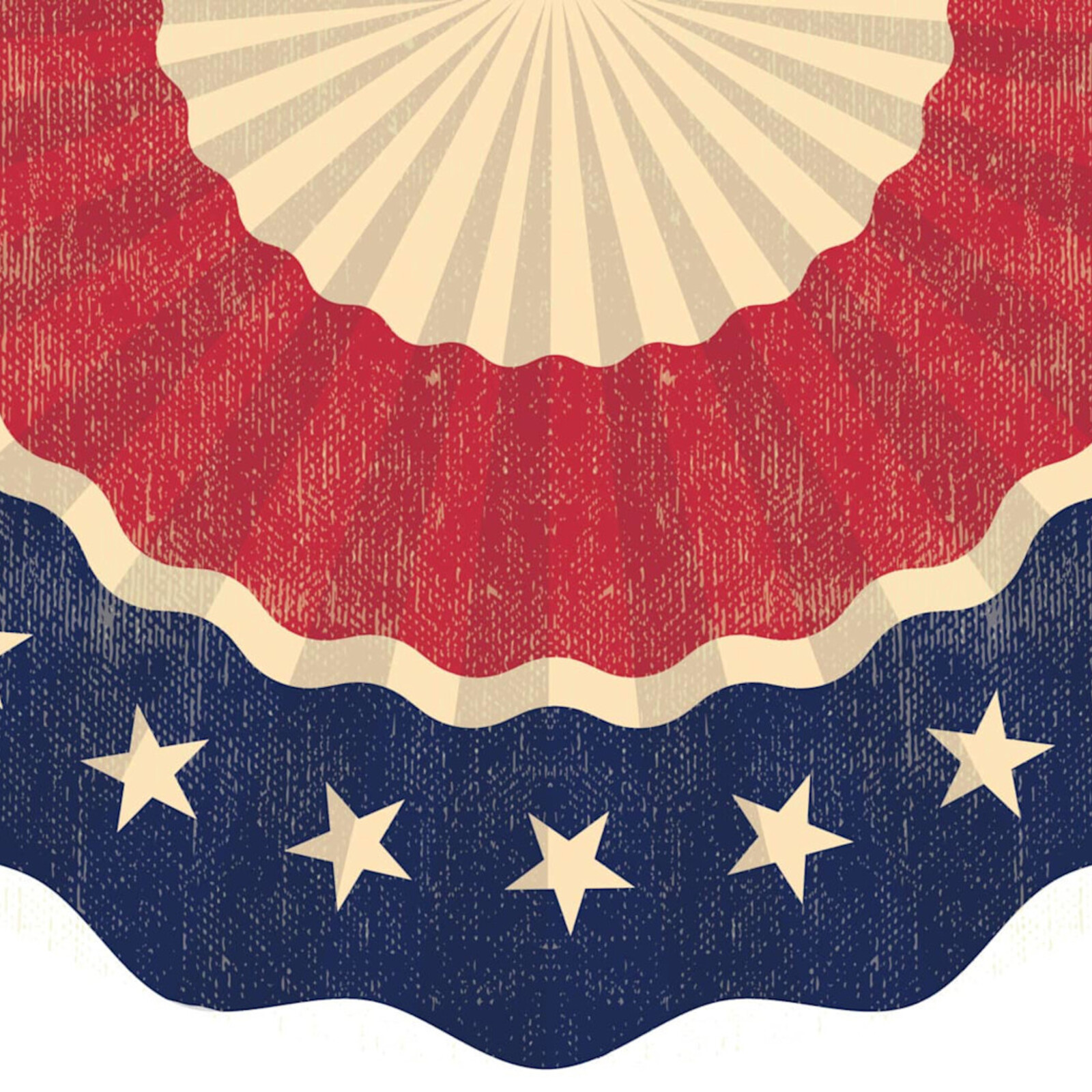 Custom Decor Vinyl Bunting-Red/Wht/Blue-Antique - 3176 loading=