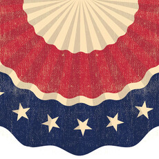 Custom Decor Vinyl Bunting-Red/Wht/Blue-Antique - 3176