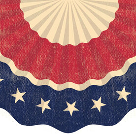 Custom Decor Vinyl Bunting-Red/Wht/Blue-Antique - 3176