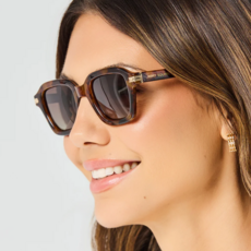 Mary Square Mary Square Polarized Sunglasses-Hannah Black