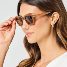 Mary Square Mary Square Polarized Sunglasses-Hannah Black