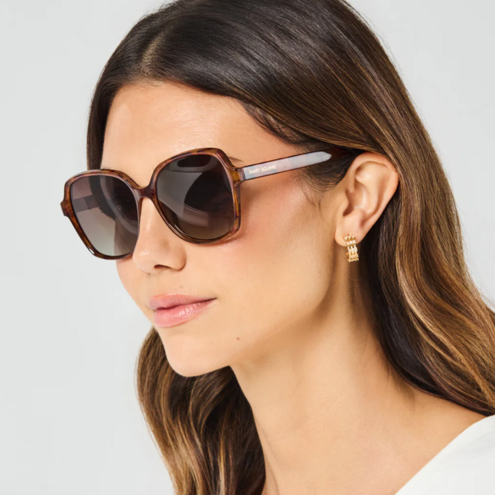 Mary Square Mary Square Polarized Sunglasses-Hannah Black loading=