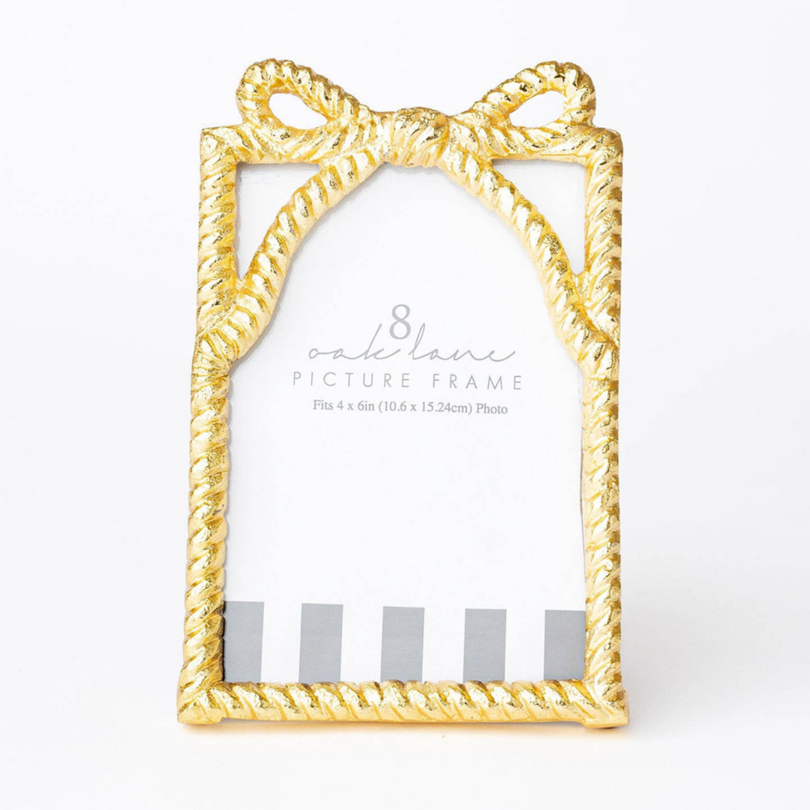 8 Oak Lane Gold Bow 4x6 Picture Frame   EN075BOW loading=