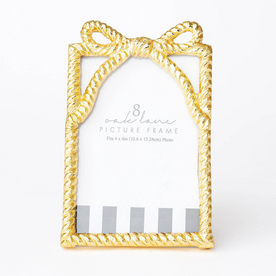 8 Oak Lane Gold Bow 4x6 Picture Frame   EN075BOW
