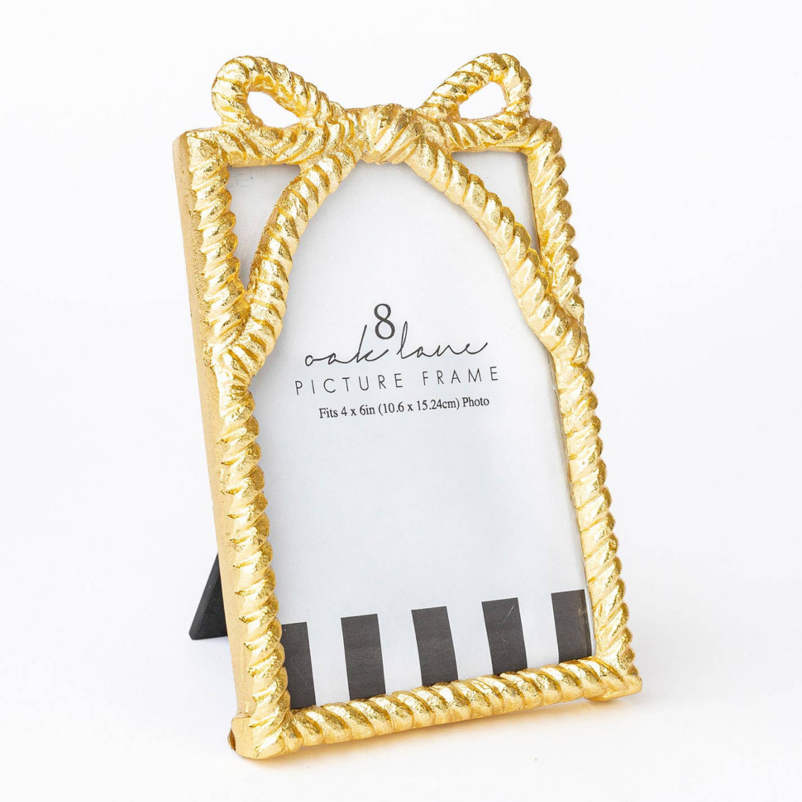 8 Oak Lane Gold Bow 4x6 Picture Frame   EN075BOW loading=
