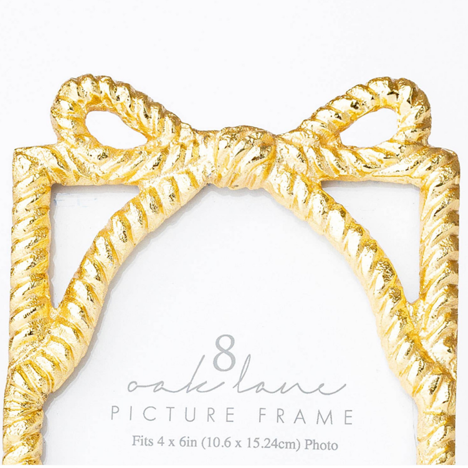 8 Oak Lane Gold Bow 4x6 Picture Frame   EN075BOW loading=