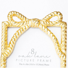 8 Oak Lane Gold Bow 4x6 Picture Frame   EN075BOW
