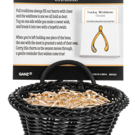 Ganz Lucky Wishbone Charms - ER75213