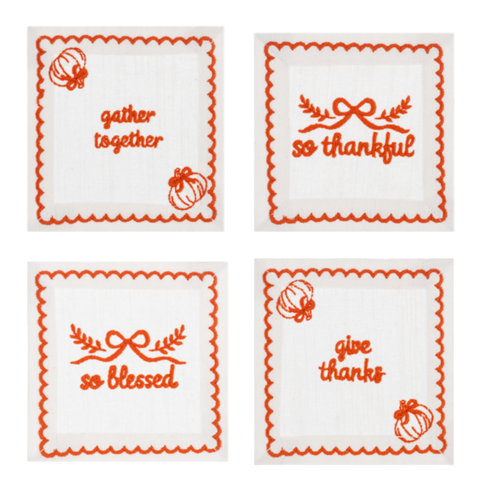 Ganz Timeless Harvest Cocktail Napkins (set of 4) - ER75566 loading=
