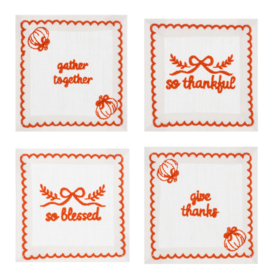 Ganz Timeless Harvest Cocktail Napkins (set of 4) - ER75566
