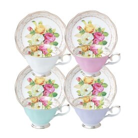 Coastline Imports Rose Bouquet Teacup  & Saucer(1)  - 35527-4T