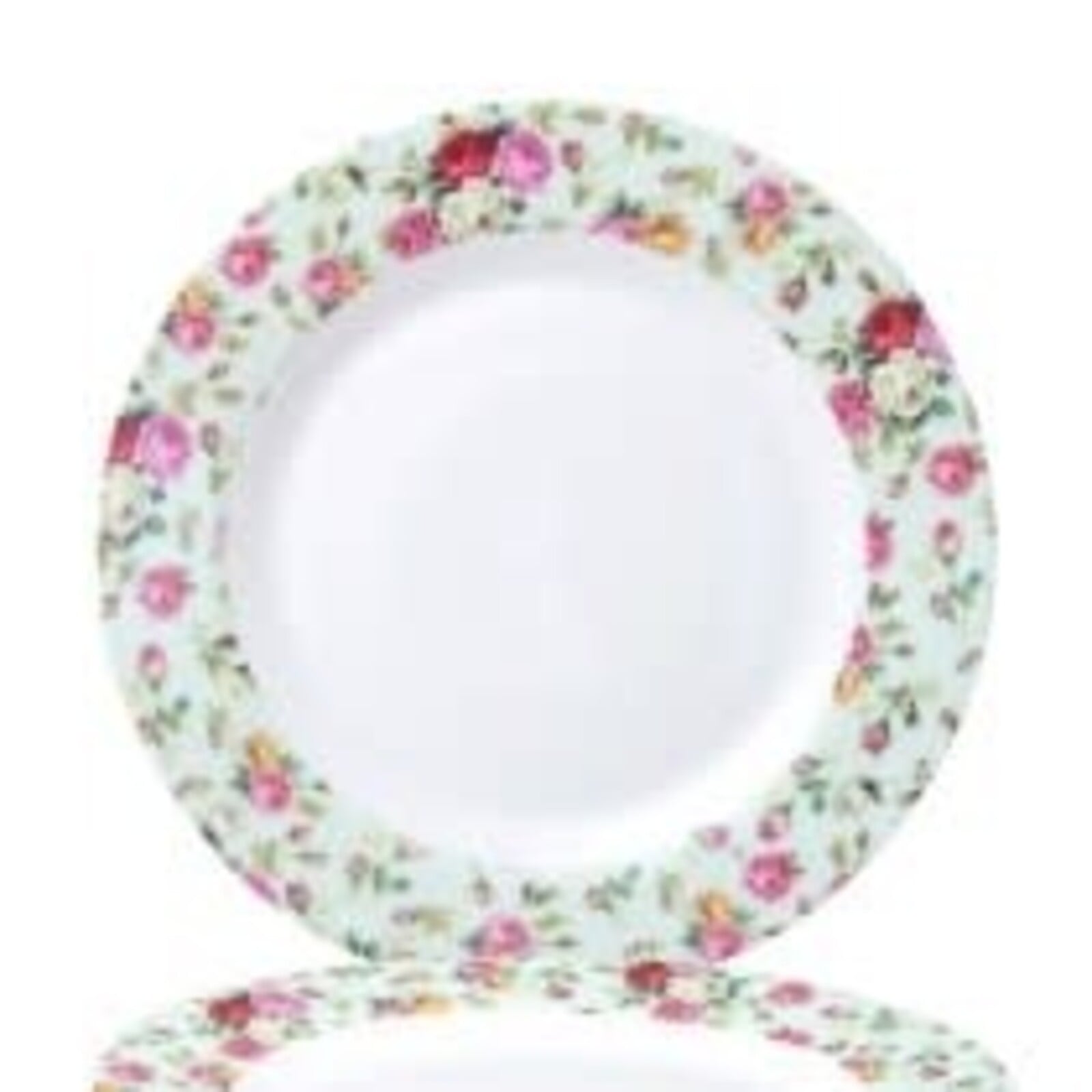 Coastline Imports Blue Cottage Rose 10.5" Dinner Plate - 33707BL loading=