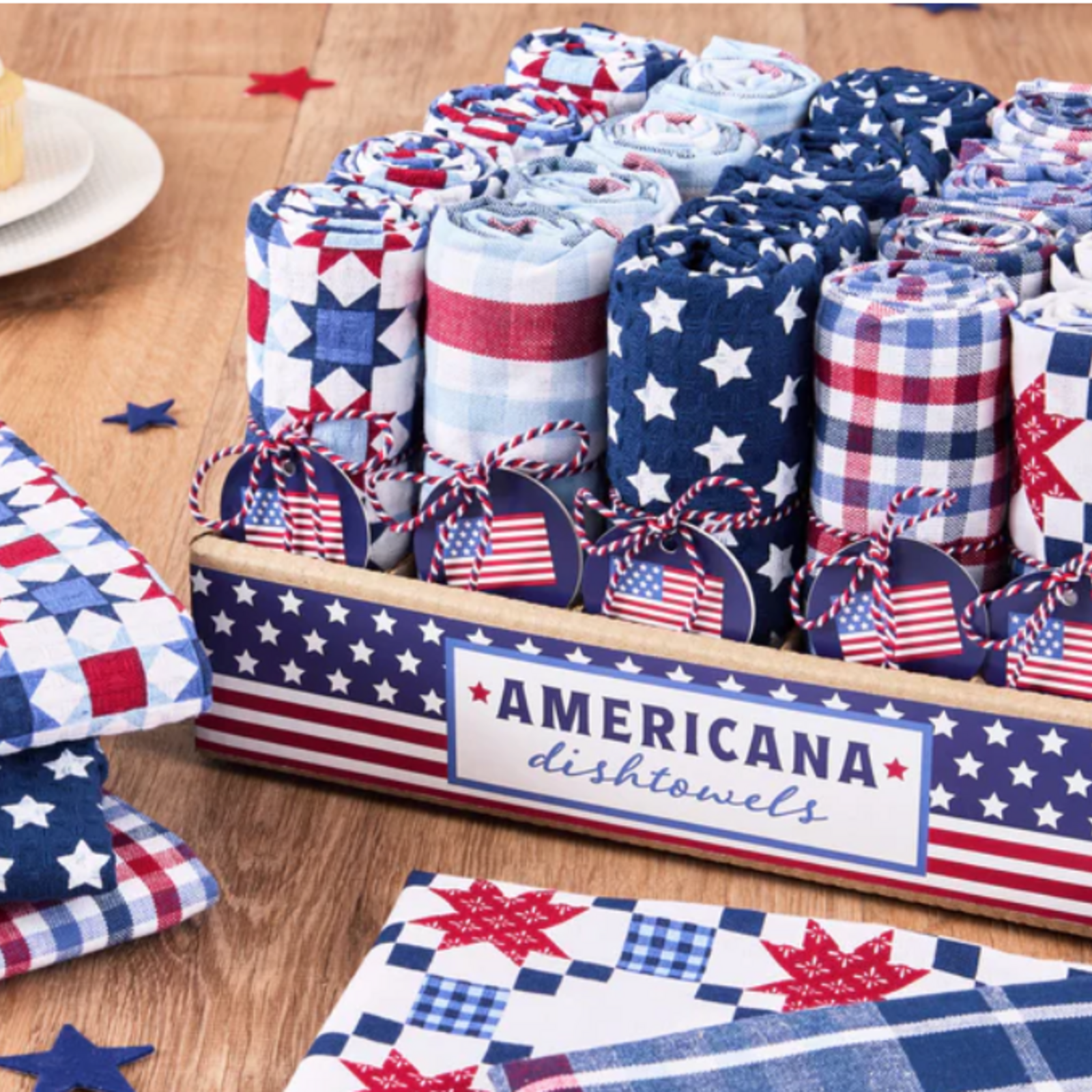 Design Imports DII Americana Assorted Dishtowels loading=