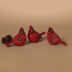 Gerson 4.33"L Resin Holiday Cardinal (3 Asst) - 2737400