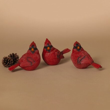 Gerson 4.33"L Resin Holiday Cardinal (3 Asst) - 2737400