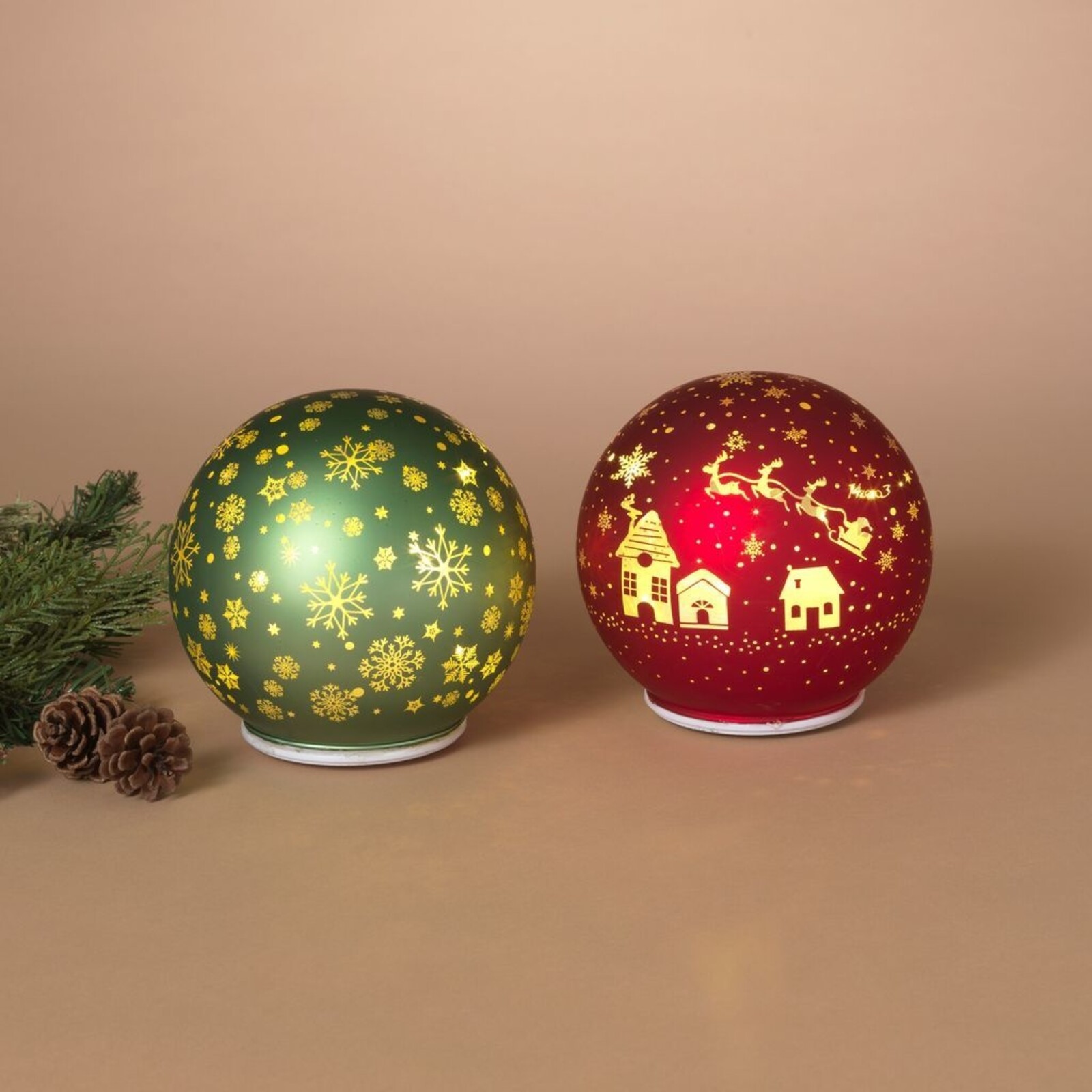 Gerson 5.9" Lighted Rotating Mercury Glass Sphere - 2859180 loading=