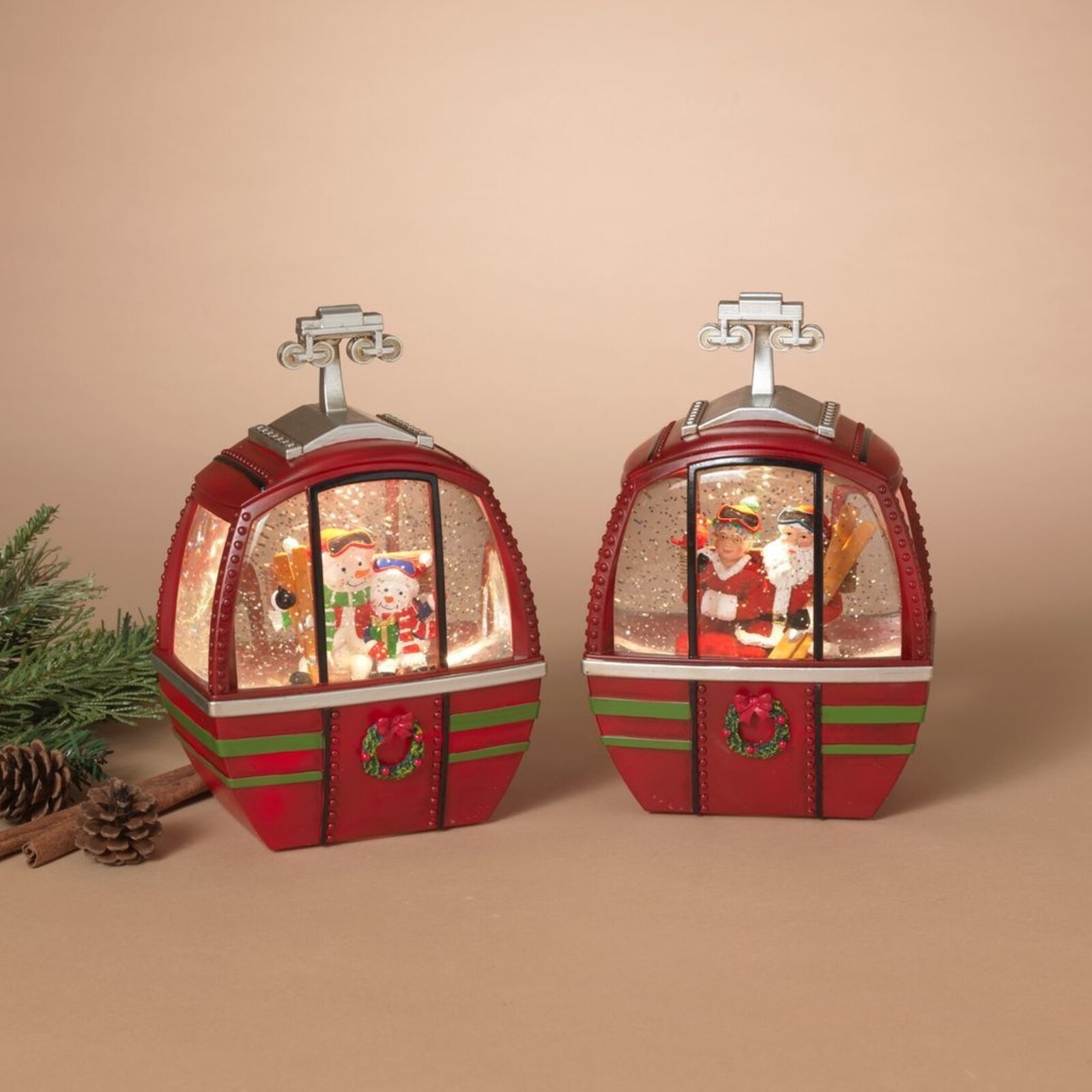 Gerson 8.75" Lighted Spinning Water Globe Gondola - 2862330 loading=