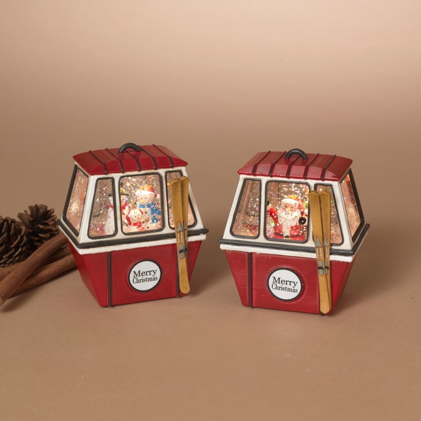 Gerson 4.25"Lighted Holiday Water Globe Gondola - 2862340 loading=
