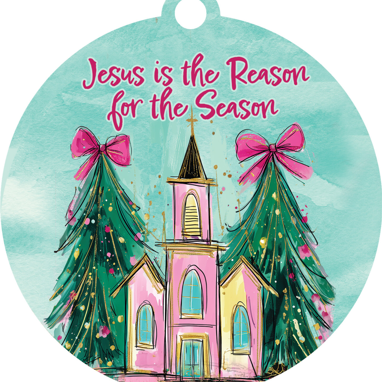 Custom Decor LG HA-Pink Church - 3539 loading=