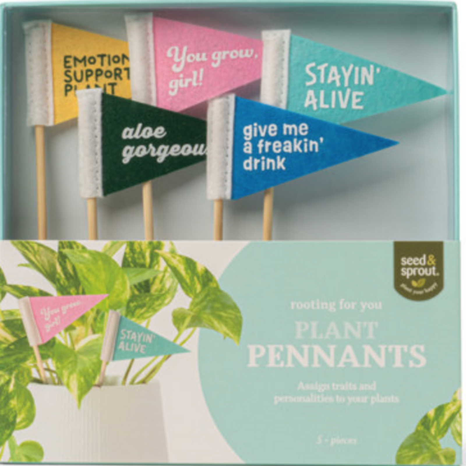 Seed & Sprout Rooting For Your Plant Pennant- Seed & Sprout loading=