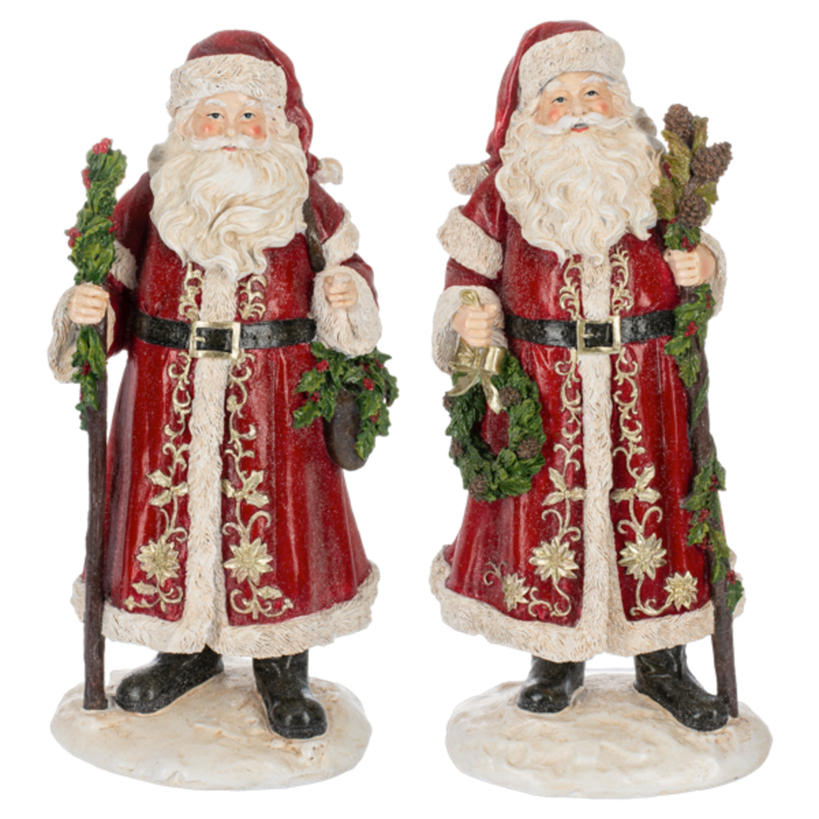Ganz Holly Santa Figurine  (1)   MX202962 loading=