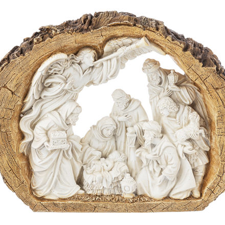 Ganz Log Nativity Figurine - Lg.   EX24904