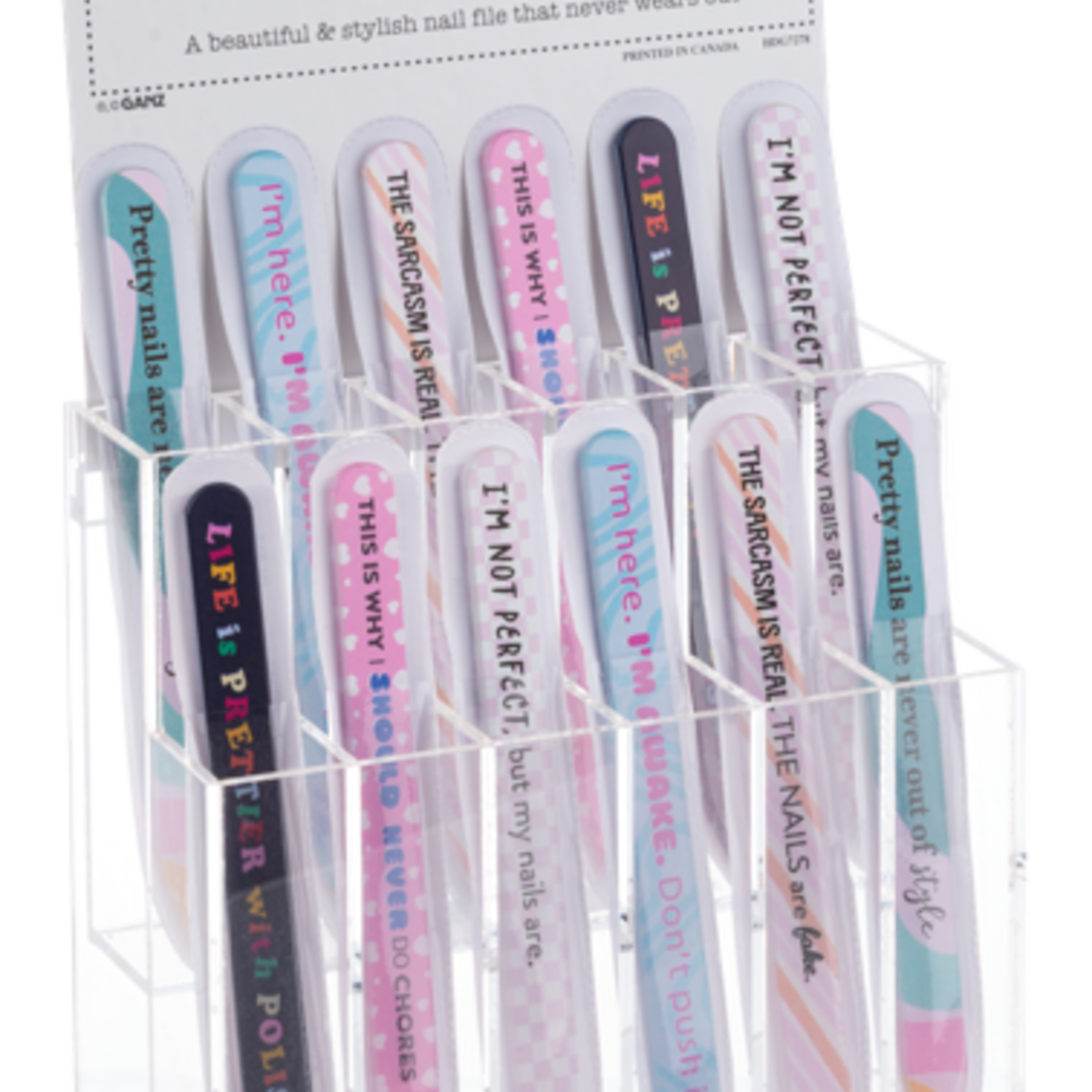Ganz Sarcasm Glass Nail Files - ER74215 loading=