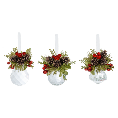Kissing Krystals Mistletoe & Pine Deluxe Ornament (1)   KK726