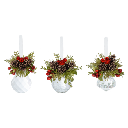 Kissing Krystals Mistletoe & Pine Deluxe Ornament (1)   KK726