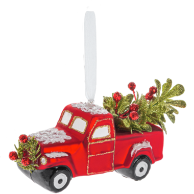 Kissing Krystals Vintage Glass Truck Ornament   KK707
