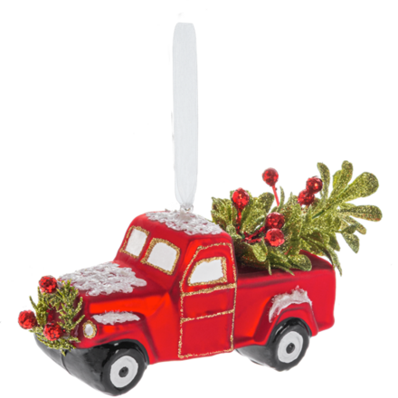 Kissing Krystals Vintage Glass Truck Ornament   KK707