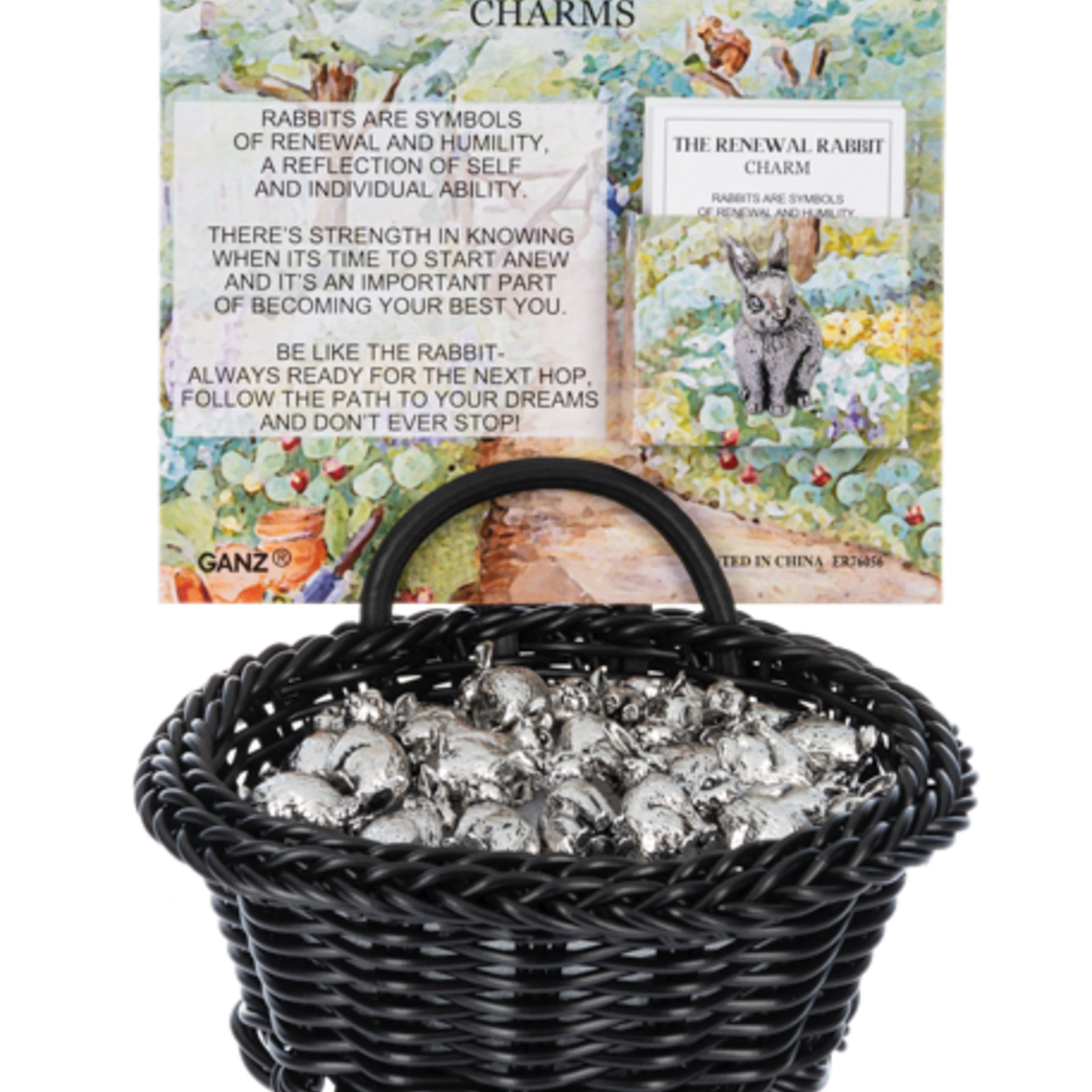 Ganz The Renewal Rabbit Charm - ER76056 loading=